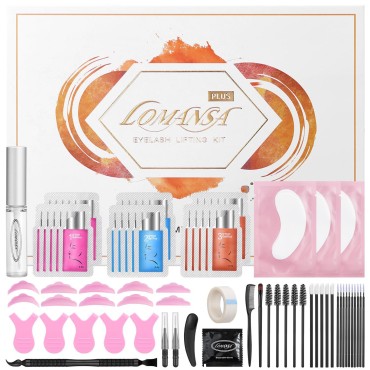 Lomansa Lash Lift Kit, Brow Lamination Kit, Instant Lifting Perming Curling for Fuller Thicker Eyelashes Eyebrows with Full Tools