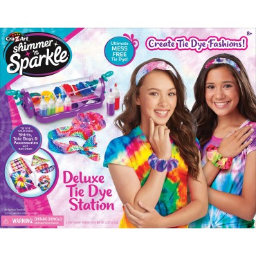 Shimmer 'n Sparkle Deluxe Tie Dye Studio with Hair Scrunchy and Bandana by CRA-Z-Art