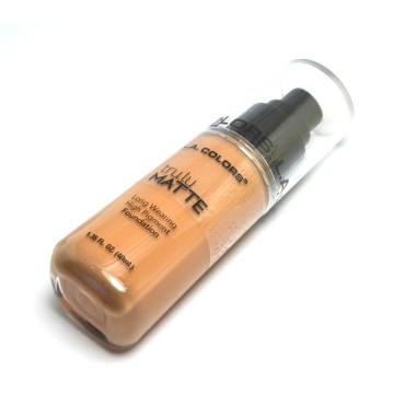 LA Colors CLM358 Warm Honey Truly Matte Liquid Foundation Powder Like Finish + Free Zipper Bag
