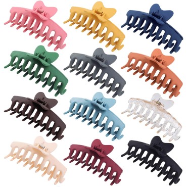 12 Pack Butterfly Hair Clips Large Hair Claw Clips...