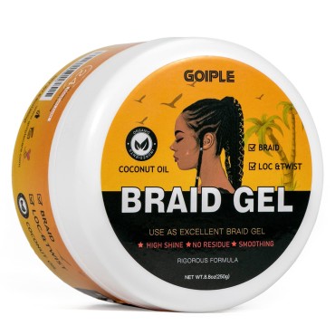 8.8OZ Strong Hold Braid Gel Tames Frizz Smoothing ...