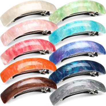 10 Pieces Retro Large Hair Barrettes Rectangular F...