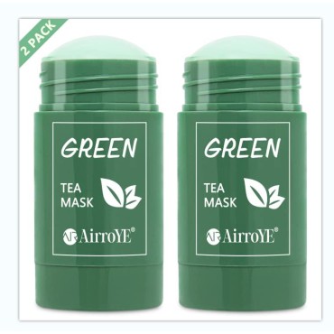 AirroYE Green Tea Mask Stick(2 Pcs)- Green Tea Mask(2 Pcs) - Natural Ingredients,Deep Cleaning,Oil Control & Hydrating,Effective For All Skin Types