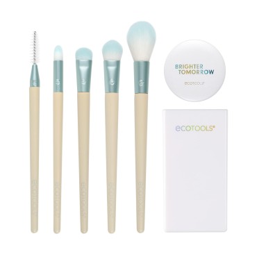 EcoTools Limited Edition Eye Shine Bright Makeup Brush Set, Mother's Day & Easter Gift Set, 7 Piece Set, Perfect For Wife, Spouse, Girlfriend, Significant Other, or Daughter
