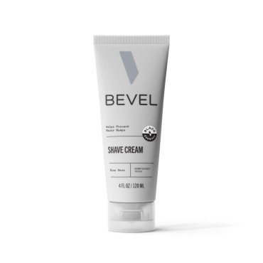 Bevel Shaving Cream for Men, Moisturizing Shave Cream with Aloe Vera and Vitamin E to Soothe Skin and Prevent Razor Bumps, 4 Fl Oz (Packaging May Vary)