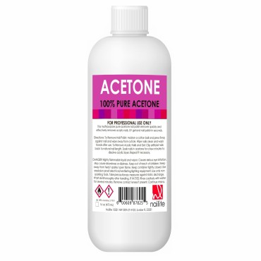Nailite Nail Polish Remover - 100% Pure Acetone, Quick Professional Ultra-Powerful Remover, for Natural, Gel, Acrylic, Shellac Nails and Dark Colored Paints (16 Fl. Oz.)