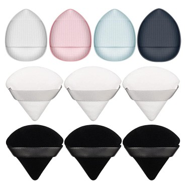 RONG HUA 10 Pieces of Mini Powder Puff Face Triang...