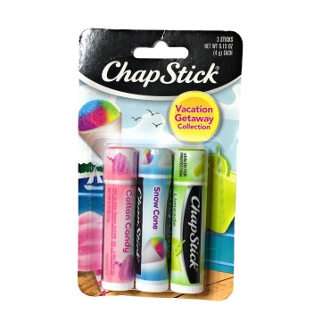 (1) Pack of 3 Count ChapStick Vacation Getaway Col...