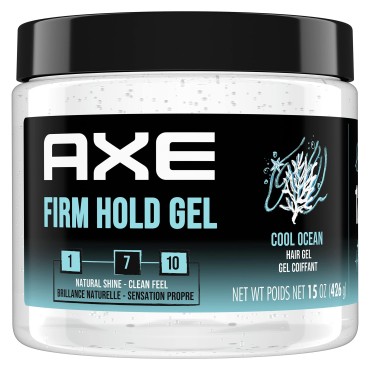Axe Hair Gel 12h Sweat Proof Men's Hair Styling, Cool Ocean Firm Hold For Irresistibly Touchable Hair 15 oz