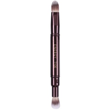 ENERGY Concealer Brush Under Eye Dual Airbrush Eyeshadow Blending Brushes with Cap - Blending,Buffing,Higlighting and Concealing with Liquid,Powder,Concealer,Cream,Highlighter 2-in-1 Eye Brushes