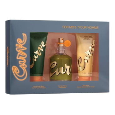 Curve Men's Cologne Gift Set, 3 Pieces Include 4.2...