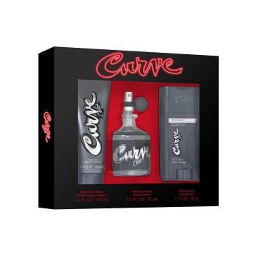 Curve Men's Cologne Gift Set Crush, 3 Pieces Inclu...