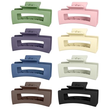 8pcs Hair Clips Set, Non-slip Hair Claw Clips Acry...