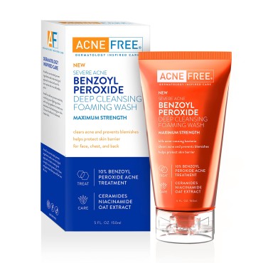 AcneFree Severe Acne 10% Benzoyl Peroxide Foaming ...