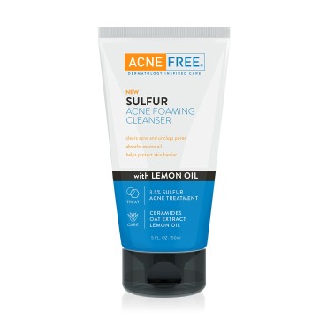 AcneFree Sulfur Acne Foaming Cleanser with Lemon O...