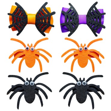 Halloween Spider Hair Clips Cute Spider Web Hairpins For Kids Girls Funny Halloween Cosplay Costume Hair Accessories