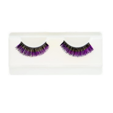 EMILYSTORES Purple False Eyelashes Halloween Colorful Eye lashes Extension Tools for Cosplay Makeup Natural Looking Masquerade Party Eyelashes 1 Pair