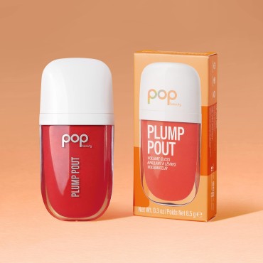 POP Beauty Plump Pout Watermelon Wow | Plumping Lip Oil, Hydrating Lip Gloss, Long Lasting Nourishing Lip Glow Oil Non-sticky
