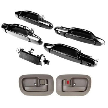 Mengbo 80357 Door Handles Front Rear and Left Driver Right Passenger Side Exterior Interior Tailgate Handle Replacement for 1998-2003 Sienna 8085069090-08010 6923008020C0