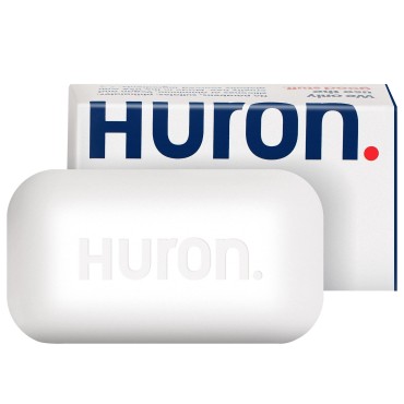 Huron Bar Soap - Citrus + Eucalyptus, 1 Pack - Crisp & Invigorating Scent of Citrus, Eucalyptus, Mint & Aromatic Greens