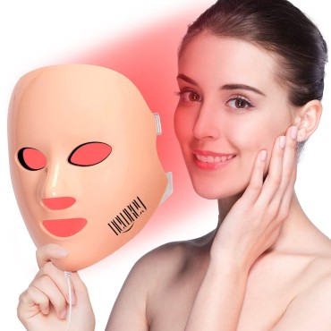 NEWKEY Red Light Therapy Mask for Face Wrinkles, LED Face Mask Light Therapy,7 Colors Photon Red Blue Light Therapy Mask for Face, Korea PDT Technology for Anti-Wrinkles I Acne I Anti-Aging