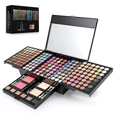 194 Colors Cosmetic Make up Palette Set Kit with E...
