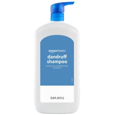 Amazon Basics Dandruff Shampoo, Everyday Use, Normal to Oily Hair, 33.8 Fluid Ounces, 1 Pack (Previously Solimo)