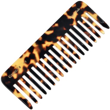 Giorgio G49T Large 5.75 Inch Hair Detangling Comb, Wide Teeth for Thick Curly Wavy Hair. Long Hair Detangler Comb For Wet and Dry. Handmade of Quality Cellulose, Saw-Cut, Hand Polished (G49 Tokyo)