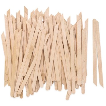 500 Pieces Small Wax Sticks Wood Spatulas Applicator Craft Sticks for Body Hair Eyebrow Lip Nose Removal Slanted/Round (Pack of 500)