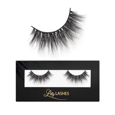 Lilly Lashes 3D Miami in Faux Mink | False Eyelashes | Dramatic Look and Feel | Reusable | Non-Magnetic | 100% Handmade, Vegan | Silk Like Luxury Fibers