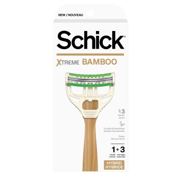Schick Xtreme Bamboo Razor - Eco Friendly Razor, Bamboo Disposable Razors Men, Bamboo Razor Handle