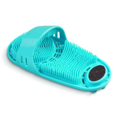 Kibhous Silicone Shower Foot Scrubber Personal Foot Massage and Cleaning, Non-Slip Foot Scrubber for Men and Women (1PCS Green)