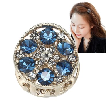Yusier Fashion Mini Hair Claw Clip Round Metal Rhi...