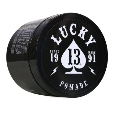 Lucky 13 Barber Supplies Original Hair Pomade | High Hold | High Shine | Water Based | Mai Tai Scent, 4oz
