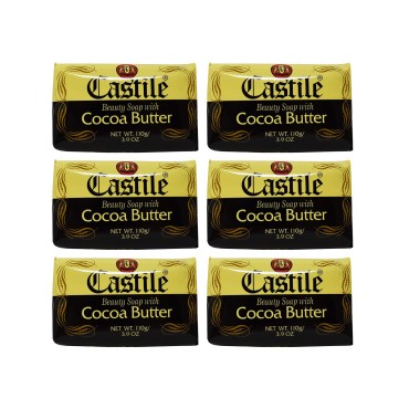 ELP ESSENTIAL Castile Soap Beauty Soap With Cocoa Butter 3.9 Ounces 6 Pack