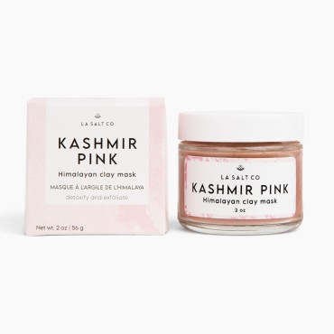 Kashmir Pink® Himalayan Clay Mask, Mineral-Rich All-Natural Clay Mask for Dull, Acne-Prone Skin, Minimizes Pores & Blemishes, Absorbs Excess Oils, Exfoliates, Firms Skin, Improves Circulation