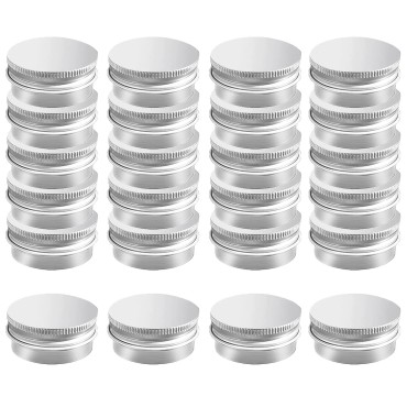 20 Pack 1 oz Aluminum Tin Jar with Screw Lid 30 ml...