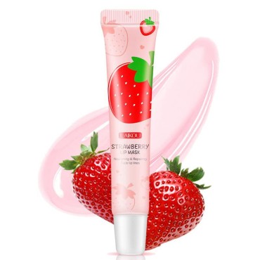 AKARY Natural Strawberry Lip Balm, Lasting Nourishing & Moisturizing Lip Care Chapstick, Flavoured Lip Mask Reduce Fine Lines Daily Use, Cruelty free | 0.63oz