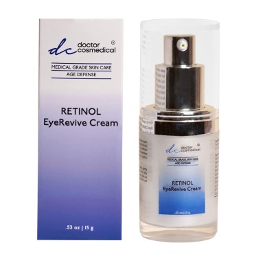 Doctor Cosmedical Retinol Eye Revive Cream | Under Eye Cream for Dark Circles & Puffiness | Anti-aging Eye Cream to Reduce Fine Lines & Wrinkles | 0.53 ounce / 15g