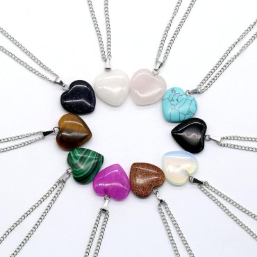 Wekicici Heart Shaped Pendant Necklace Friend Necklaces Heart Pendant Necklace for Women and Girls