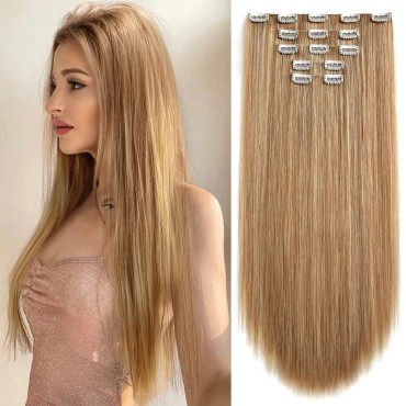 Clip in Hair Extensions StrRid Blonde Hair Extension Straight 22