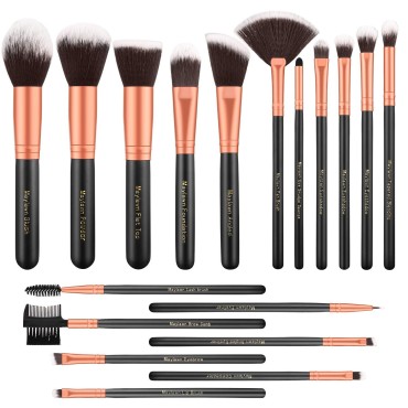 Makeup Brushes, Maylawn 18 Pieces Rose Golden Make...