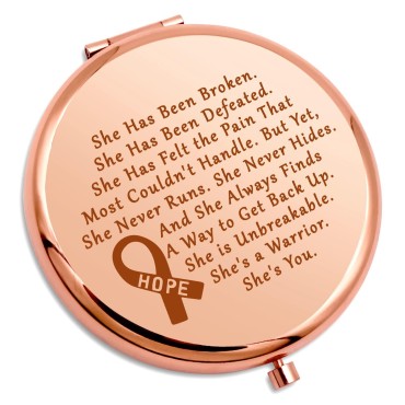 Cancer Survivor Gift Inspirational Birthday Gifts Compact Mirror Breast Cancer Awareness Gifts for Women Cancer Patient Post Recovery Gift Surgery Chemotherapy Post Surgery Gifts Personal Mirror