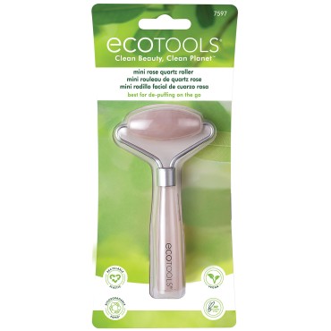 EcoTools Mini Rose Quartz Facial Roller with 100% ...