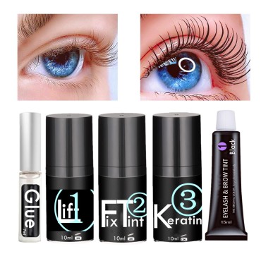 Lash Lift and Brow Lamination with Black Color, Ey...