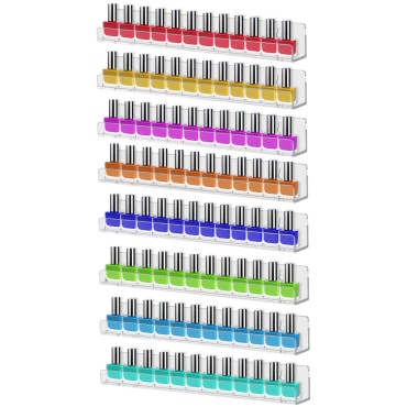 Cerpourt 8 Pack Wall Mounted Shelf,Clear Acrylic N...