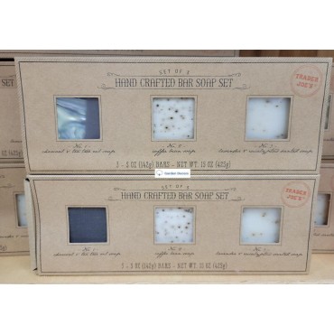 Trader Joe’s Set of 3 Hand Crated Bar Soap Set 15oz 425g (Two Boxes)