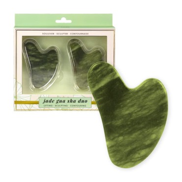 Lindo Jade Gua Sha Duo - Facial GuaSha Contour Mas...