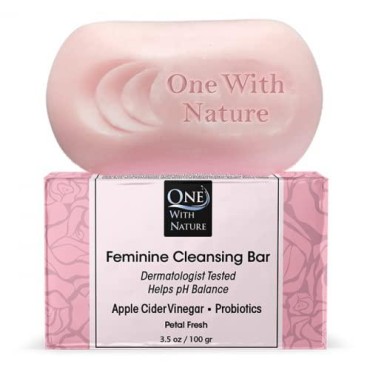 Feminine Cleansing Bar Soap Petal Fresh One With Nature 3.5 oz Bar Soap
