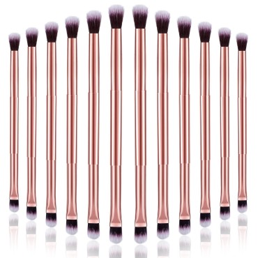 12 Pcs Eyeshadow Smudge Brush 2 in 1 Eyeshadow Bru...